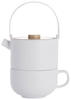 Bredemeijer weißes Mattes Keramik Tea-for-one Set 0.5 Liter 2-teilig