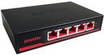Asustor 5 Port 2.5G Ethernet Unmanaged Netzwerk Switch, Plug and Play | ASW205T