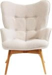 Kare Design Sessel Vicky, Creme/Braun, Lougensessel, TV-Sessel, Eichenholz...
