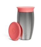 Munchkin Edelstahl Wunder 360 Babys Schnabeltasse | 296ml | Rosa