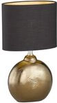 Fischer & Honsel | Tischleuchte, Foro | bronzefarben antik| Stoffschirm| schwarz