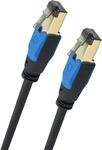 OEHLBACH Giga Stream - Cat 8.1 Streaming Netzwerkkabel 40Gbit/s RJ45 3-Fach...