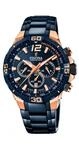 Festina Herren Uhr Analog aus Edelstahl 316L Blau - Quarzwerk - Chronograph -