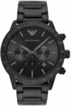 Emporio Armani Herrenuhr , QuarzChronographenwerk, 43mm Schwarzes Edelstahlgeh&auml;use
