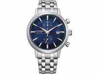 CITIZEN Herren Analog Quarz Uhr mit Edelstahl Armband CA7060-88L, Blau