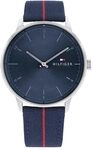 Tommy Hilfiger Analog Quarzuhr f&uuml;r Herren mit Marinblaues Nylonband - 1791844