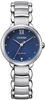 CITIZEN Damen Analog Quarz Uhr mit Edelstahl Armband EM0920-86L, Blau
