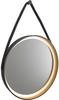 Talos Golden Summer runder Spiegel Ø 55 cm - Wandspiegel mit Aufhängeband in