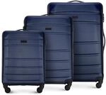 WITTCHEN Globe Line Reisekoffer 3teiliges Kofferset Rollkoffer Trolley Handgep&auml;ck