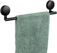 WENKO Static-Loc&reg; Plus Badetuchstange Pavia Schwarz, Handtuchhalter,...