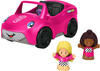 Fisher-Price HJN53 - Little People Barbie Cabrio Spielset, Spielzeugauto zum