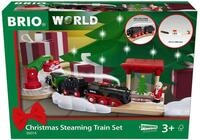 BRIO World Batterie-Dampflok Weihnachts-Set - Spielzeug ab 3 Jahre | 26 Teile,...