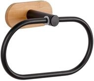 WENKO Turbo-Loc&reg; Handtuchring Orea Bamboo, Halter f&uuml;r Handt&uuml;cher aus Schwarz matt