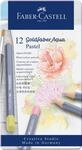 Faber-Castell 114622 - Aquarellstift Aqua Goldfaber, 3,3 mm Mine, 12 Pastellfarben im