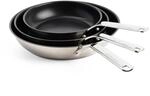 KitchenAid Stainless Steel 20cm, 24cm & 28cm Bratpfannen-Set, PFAS-Freie Gesunde