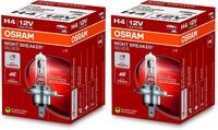 Osram Night Breaker Silver H4, +100% mehr Helligkeit, Halogen-Scheinwerferlampe,