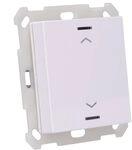 KNX Button Light 55 1-fold, RGBW, Reinwei&szlig; gl&auml;nzend, Rollo