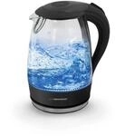 Elektrischer Wasserkocher Salto Angel 1,7L Glas Mit Led-Licht, Schwarz