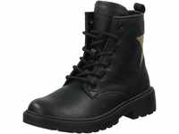 Geox J Casey Girl G Ankle Boot, Black/Platinum, 29 EU