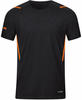 JAKO Herren T-shirt T Shirt Challenge, Schwarz Meliert/Neonorange, XL EU