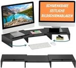 Relaxdays Monitorst&auml;nder f&uuml;r 2 Monitore, ausziehbar, verstellbar,...