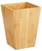 Relaxdays Papierkorb Bambus, eckig, 6 l, ohne Deckel, für Büro, Kinderzimmer,...