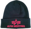 Alpha Industries Herren 3D Strickmütze aus Acryl Beanie-Mütze, Black/Red,...