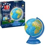 Ravensburger 3D Puzzle Kinderglobus mit Licht in Deutscher Sprache - ab 6