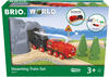 BRIO World 36017 Batterie-Dampfzug-Set - Aus dem Schornstein der Lokomotive...