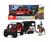 Dickie Toys - Horse Trailer Set (42 cm) - rot-schwarzer Spielzeug-Truck mit