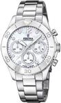 Festina Damen Uhr Analog Edelstahl 316L Silber - Quarz Chronograph - Mineralglas