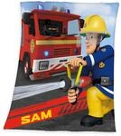 Herding FEUERWEHRMANN SAM Fleece-Kuscheldecke, 130 x 160 cm, Polyester, Mehrfarbig