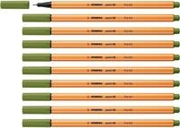 STABILO - Fineliner - point 88-10er Pack - moosgr&uuml;n