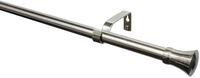 Gardinia Gardinenstangen Set Konus 1-Lauf &Oslash; 16/19 mm edelstahl-optik 190-340 cm,