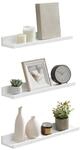 SONGMICS Wandregal, Schweberegal, 3er Set, 10 x 38 cm | Wandboard f&uuml;r...