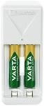VARTA Ladeger&auml;t f&uuml;r 2 AA/AAA Akku Batterien, Mini Plug Charger, EU-Stecker |...