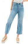 Levi's Damen Ribcage Straight Ankle Jeans,Light Indigo Worn In,26W / 27L