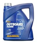 MANNOL 7207 Outboard 2-Takt-Motor&ouml;l synthetisch f&uuml;r Au&szlig;enbordmotoren, 4L