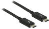 DeLock 84846 Kabel Thunderbolt 3 USB-C auf USB-C Stecker 1,5m schwarz