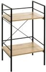 HAKU Beistelltisch Eiche hell schwarz MDF Platte Metallgestell Couchtisch klein...