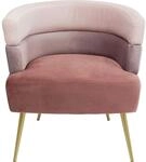 Kare Design Sessel Sandwich, Rosa, Sessel, Cocktailsessel, Samtoptik, Stahl...