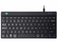 R-Go Compact Break Tastatur, QWERTY UK Layout, Mit Pausenanzeige, Ergonomische