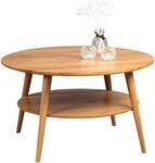 M2 Kollektion 247222 Couchtisch Stella, rund, Echtholz Wildeiche massiv ge&ouml;lt,