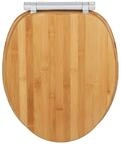 WENKO WC-Sitz Mod. Bambusa, Toilettensitz aus Bambus mit Easy-Close Absenkautomatik