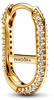 PANDORA ME Pavé Link-Ohrring aus 14 Karat vergoldeter Metalllegierung mit Cubic