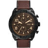 Fossil Bronson Uhr für Herren, Chronographenwerk mit Leder- oder...