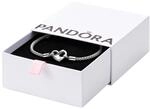 PANDORA Armband mit Infinity Herzverschluss aus Sterlingsilber in der Farbe Silber,