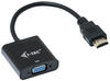 I-Tec Adapter HDMI VGA 1.080p / 60Hz, schwarz