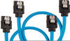 Corsair Premium Sleeved SATA 3 Kabel (6Gbps, 30 cm) Blau