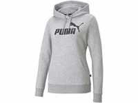 PUMA ESS Logo Hoodie FL Sweatshirt, Hellgrau, Heathe, S